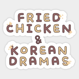 Fried Chicken and Korean Dramas Sticker